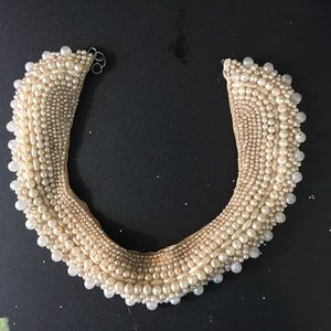 Antique pearled Peter Pan collar necklace